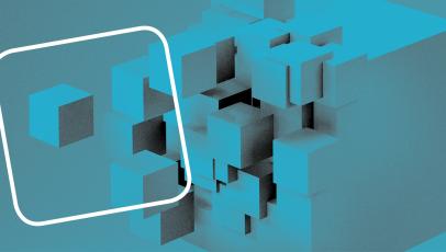 Das Bild zeigt Bausteine in blau